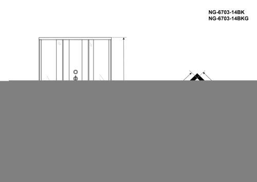 Душевая кабина Niagara Classic 67031414BKG 80х80 четверть круга без крыши ориентация универсальная - фото 4